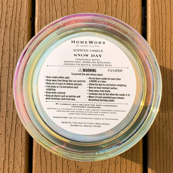 🆕HARRY SLATKIN HOMEWORX “SNOW DAYS” 4 WICK, 18oz CANDLE —NWT!!! - Picture 6 of 6